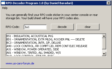 Free RPO-Decoder Program