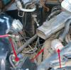 Motor Motorraum Batterie Schlauch Vergaser
